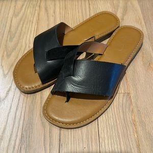 Franco Sarto black leather sandals size 6.5